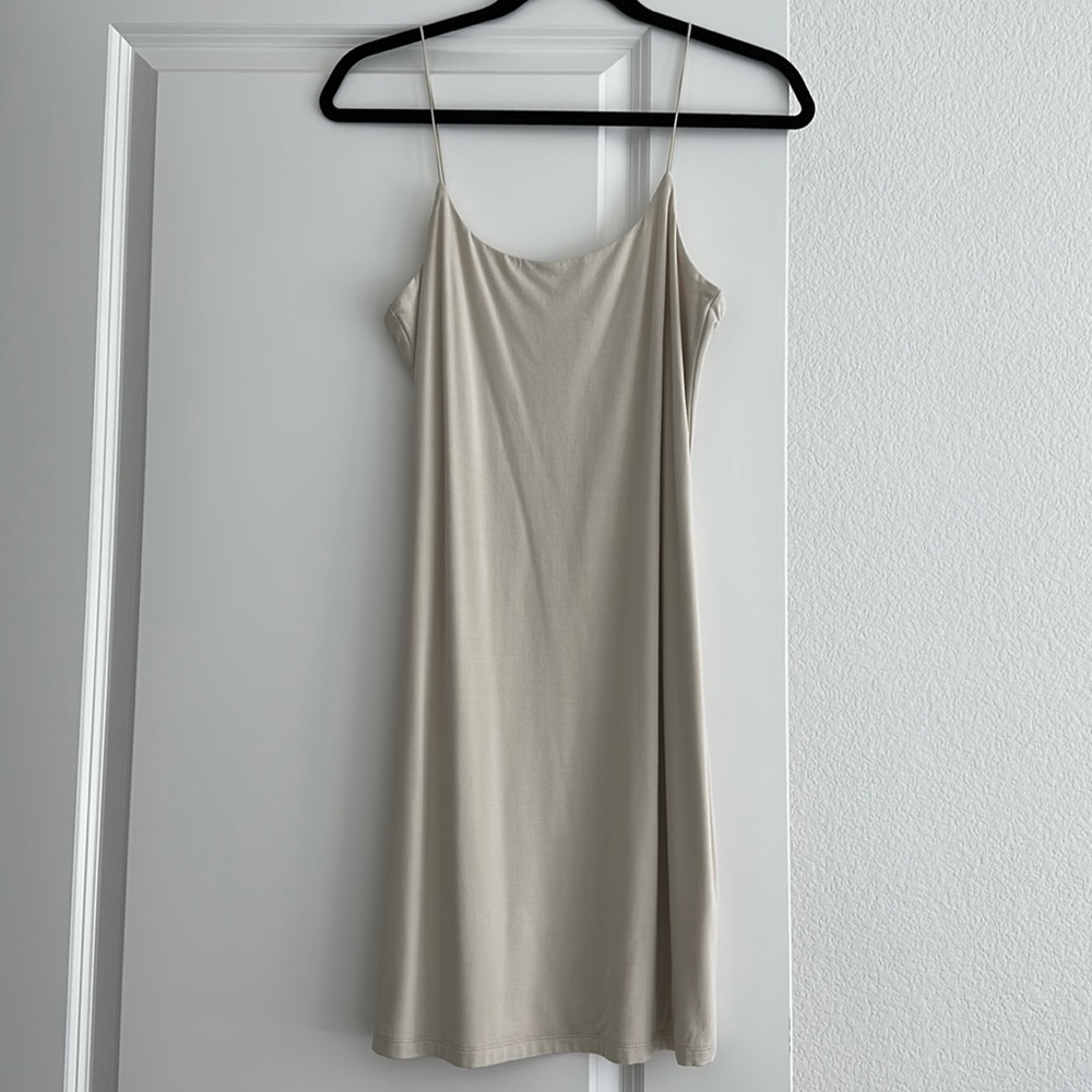 Aritzia Wilfred Free Beige Bodycon Minidress